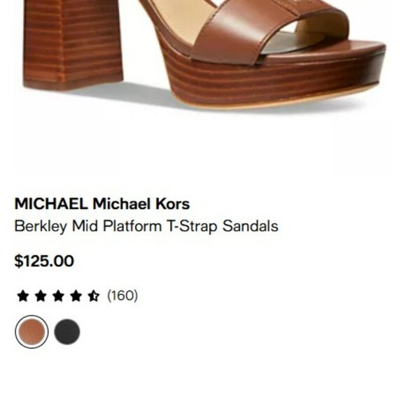 Michael Kors Berkley Mid-Platform T Strap Sandals - Picture 2 of 8